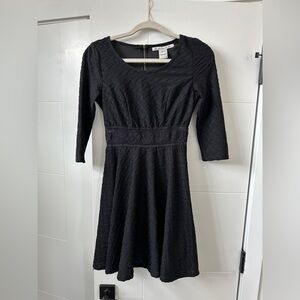 Elegant Black Textured Dress